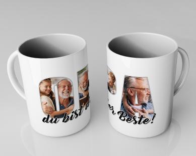 Tasse/Kaffeebecher Opa du bist der Beste (mit Wunschbilder)