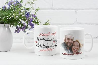 Valentinstag Tasse/Kaffeebecher Foto Herz