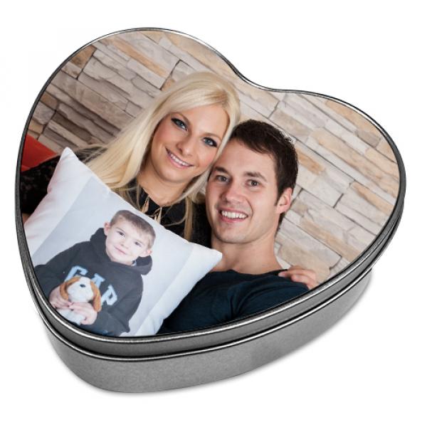 Geschenkdose Herz mit Wunschdruck