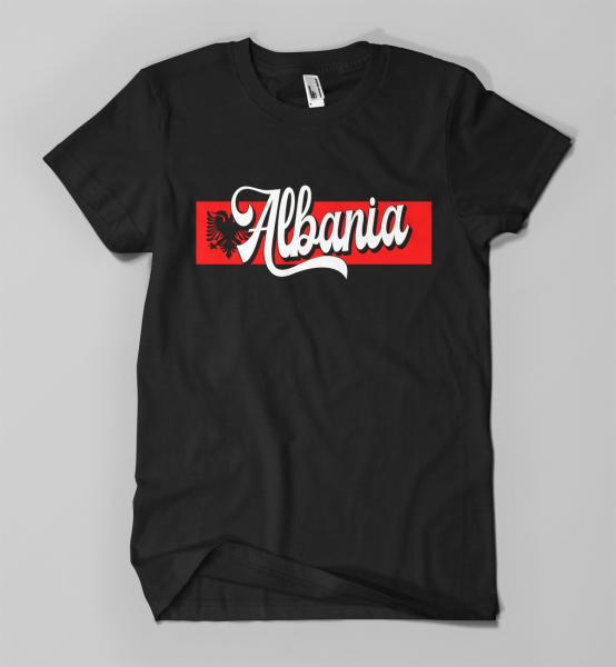 T-Shirt Albanien mit Adler und Schriftzug